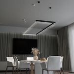 358875 OVER NT22 404 белый Светильник накладной/подвесной светодиодный (длина подвесов 1,2м) IP20 LED 4000K 30W 220V ITER