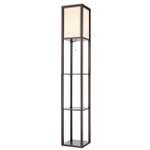 8090/1F COMFI LN26 460 кофейный/белый, дерево/текстиль Торшер Е27 1*60W 220V PRACTIC
