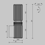 Настенный светильник (бра) Metropolis GU10х2 MOD475WL-02B. TM Maytoni