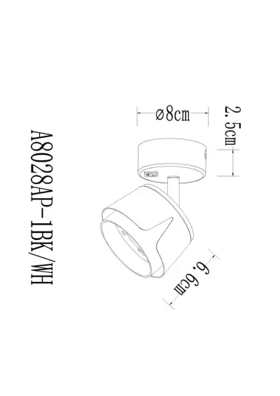 Спот Arte Lamp AMAKS A8028AP-1WH, 1хGX53
