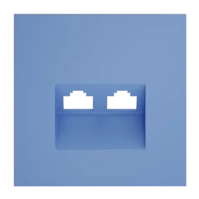 VLS001415 Накладка для розетки компьютерной двойной RJ45+RJ45 кат.6, S70 (деним). (ТМ Maytoni)
