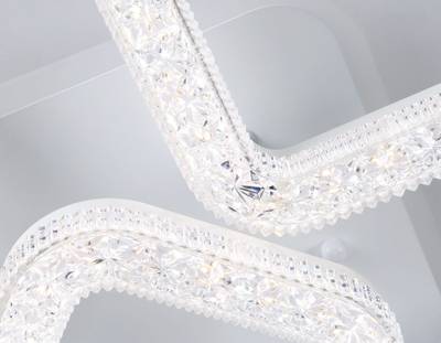 Светильник потолочный светодиодный с пультом FA3914/4+1 WH белый 80W 3000K/4200K/6400K 380*380*110 (ПДУ РАДИО 2.4G)