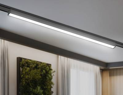 Светильник светодиодный трековый для шинопровода Magnetic Ultra Slim GV1455 BK черный IP20 20W 4200K 48V 615*26*24