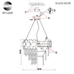 SL1232.103.06 Светильник подвесной ST-Luce Хром/Прозрачный, Хром E14 6*60W