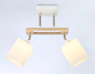 Светильник подвесной TR9501/2 WH/FGD/FR белый/золото/белый матовый E27/2 max 40W 510*100*270
