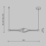 Подвесной светильник Виток / Loop 3000К 23Вт, MOD290PL-L23BS3K. TM Maytoni