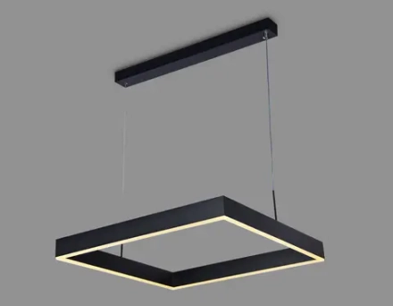 Светильник светодиодный подвесной с пультом FA6626 BK черный 65W 600*600*720 (ПДУ РАДИО 2.4G)