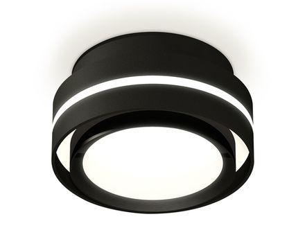 Комплект накладного светильника XS8414001 SBK/PBK черный песок/черный полированный GX53 (C8414, N8113)