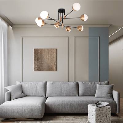 Умная потолочная люстра в стиле лофт 70129/8 латунь Smart