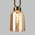 Подвесной светильник со стеклянным плафоном 50229/1 янтарный, E27х1