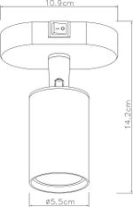 Спот Arte Lamp AQUARIUS A3226AP-1BK, 1хGU10