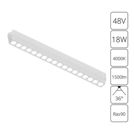 Магнитный трековый светильник Arte Lamp RAPID A6169PL-1WH, 1хLED