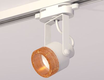 Комплект трекового однофазного светильникас композитным хрусталем XT6601064 WH/CF белый/кофе MR16 GU10 (C6601, N6154)