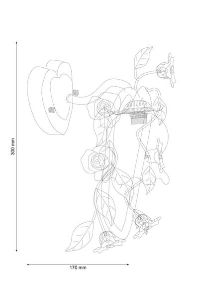 Бра Lucia Tucci Fiori di rose W110.1