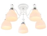 Светильник потолочный TR303305/5 WH/CH/FR белый/хром/белый матовый E27*5 max 60W D600*270
