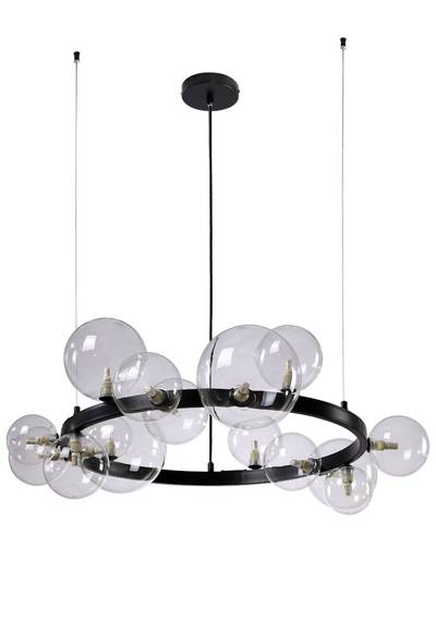 Люстра Crystal Lux AGATA SP15 V2 BLACK/TRANSPARENTE 0032/315