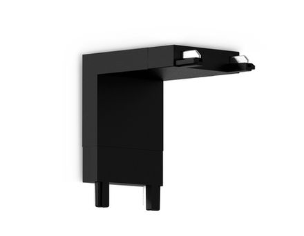 Коннектор угловой внутренний для накладного шинопровода Magnetic Ultra Slim GV1104 BK черный IP20 48V 26*26*26
