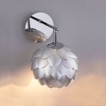 Настенный светильник с металлическим плафоном 304 серебро / хром