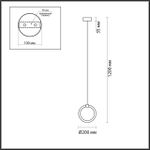 5297/7L LEDIO LN23 029 золотой Подвес LED 7W 3000K 574Лм 220V NOVA