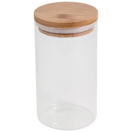 Стеклянная банка для сыпучих продуктов с крышкой BAMBU, объем: 1 л