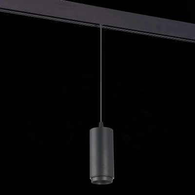 ST357.443.06 Магнитный трековый светильник подвесной ZOOM Черный LED 1*6W 4000K 667Lm Ra>80 10-60° IP20 D60xH120 48V