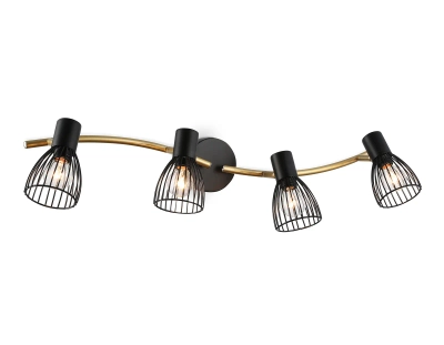 Светильник накладной TR8662/4 BK/GD черный/золото E14/4 max 60W 760*100*170