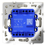 VLS020405 Проходной переключатель встраиваемый VOLTUM S70 двухклавишный с подсветкой 10А, (сталь) (ТМ Maytoni)