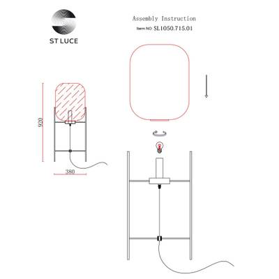 SL1050.715.01 Торшер ST-Luce Черный/Дымчатый E27 1*40W