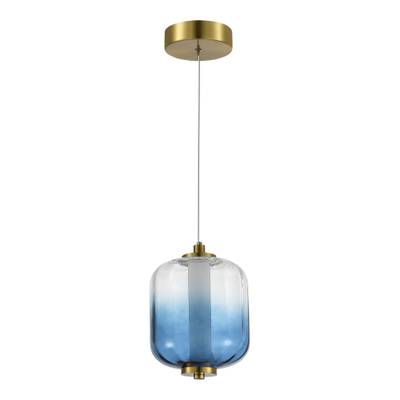 SL1193.323.01 Подвес ST-Luce Латунь/Голубой LED 1*11W 3000K