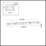 5054/LB L-VISION ODL24 451 черный/металл База 5X для линии OVALI,KERAMA,COCOON /86х12см BASE