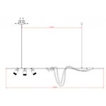 08039-180A,19 Подвес диммируемый Кайли черный L182 h120 Led 2*60W+GU10 3*3W(4000K) с пультом ДУ