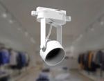 Корпус светильника трековый C6601 WH белый D60*H135mm Out122mm MR16 GU10 (насадки D60mm)