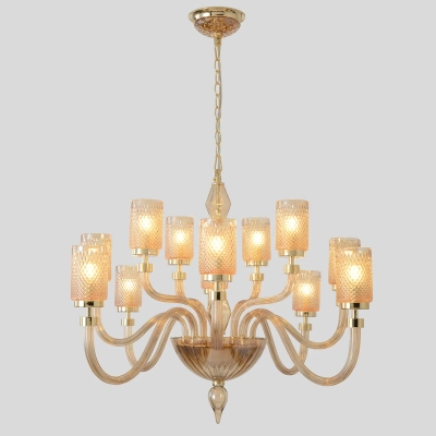 Люстра Crystal Lux SILVESTRO SP12 AMBER 2971/312