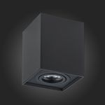 ST109.407.01 Светильник потолочный Мат. черный GU10 1*50W  L100xW100xH123 220V Без ламп
