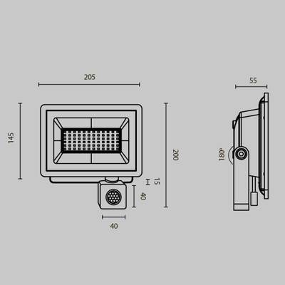 Прожектор Flood 6500К 50Вт IP 65, FL001-L50B6KSR. TM Maytoni