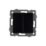 Механизм выключателя двухклавишный непроходной SWT-MK02-PL-BK-V (250V, 10A) (Arlight, -)