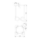 Умный подвесной светильник 70150/4 черный/латунь Smart, G9х4