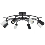 LR718374364 Люстра RULLO 8х50W GU10 ЧЕРНЫЙ/БЕЛЫЙ (571718+214437-4+214436-4)