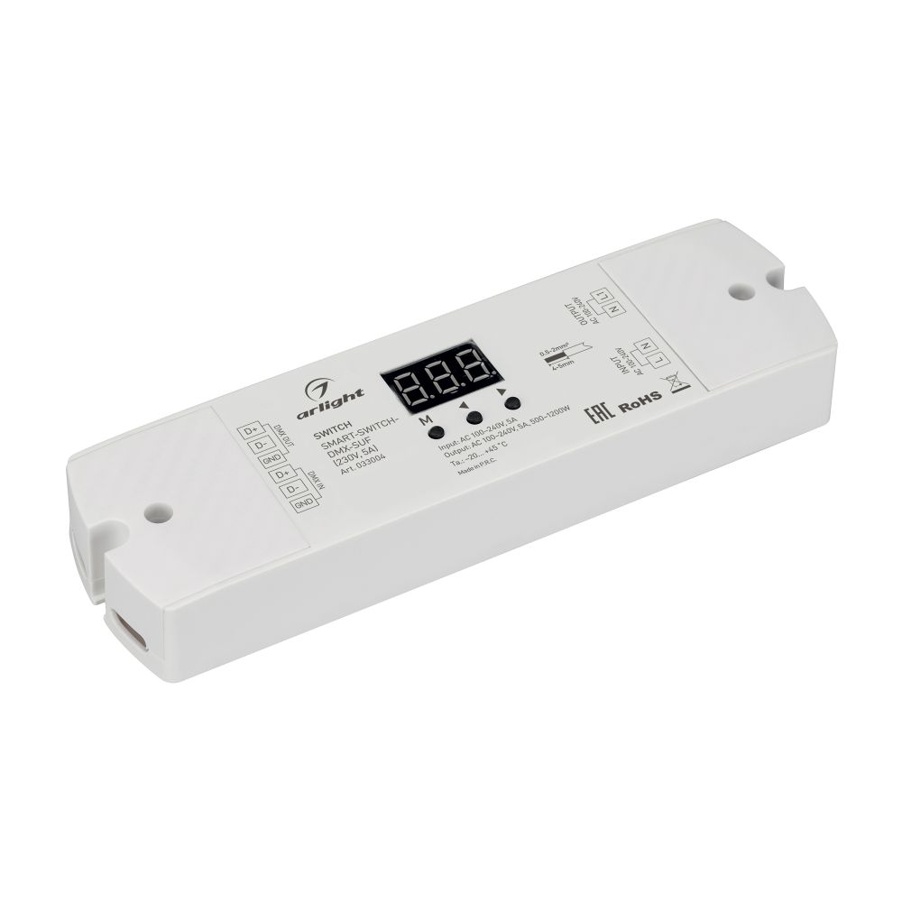 Выключатель SMART-SWITCH-DMX-SUF (230V, 5A) (Arlight, IP20 Пластик, 3 года)