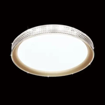 3054/DL PALE SN 183 Светильник пластик/белый/золотистый LED 48Вт 3000-6300K D395 IP43 пульт ДУ SHINY