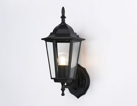 Светильник уличный настенный ST2010 BK/CL черный/прозрачный IP54 E27 max 40W 360*150*210