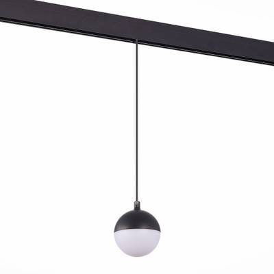 ST358.433.07 Магнитный трековый светильник подвесной Черный LED 1*7W 3000K 520Lm Ra&gt;80 120° IP20 D90xH90 48V