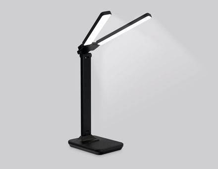 Светодиодная настольная лампа DE491 BK черный LED 3000K/4200K/6400K 9W