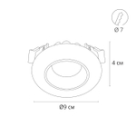 Точечный встраиваемый светильник Arte Lamp ALIOTH A7991PL-1WH, LED