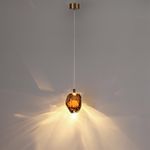 7112/4LB L-VISION ODL25 Подвесной светильник бронзовый/коньячн. стекло/металл IP20 LED 4W 300Лм 3000K 200° 220V GEMME