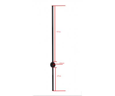 08423-100,19(3000K) Бра Локи черный h100 w10,5*6 Led 20W (3000K)