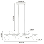 Подвесная люстра Arte Lamp GEMINI A2243SP-9PB, 9хG9