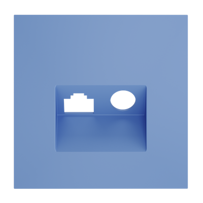 VLS002715 Накладка для розетки TV+RJ45 кат. 6, S70 (деним). (ТМ Maytoni)