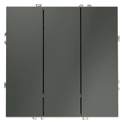 VLS030106 Выключатель встраиваемый VOLTUM S70 трехклавишный 10А, (титан). (ТМ Maytoni)