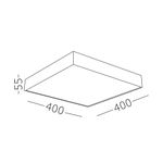 ST608.532.48 Светильник потолочный Белый LED 1*48W 3000K 4 320Lm Ra&gt;90 120° IP20 L400xW400xH55 220V